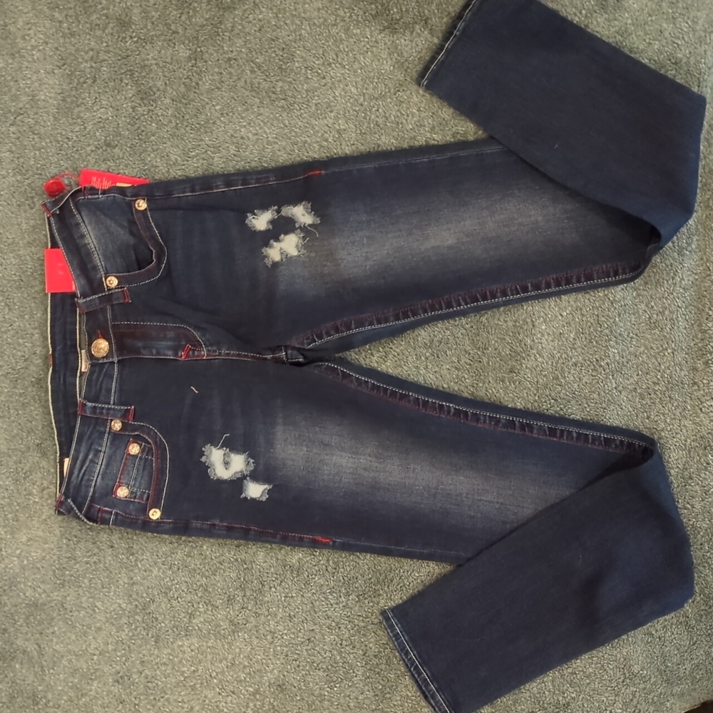 True religion Halle mid rise super skinny jeans girls size 14